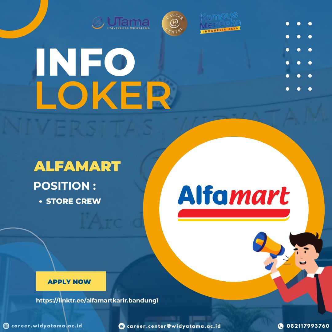 CareerUTama's tweet photo. ALFAMART IS HIRING!

Posisi terbuka untuk:
- Store Crew

Apply : https://t.co/uExRisMHMJ atau scan barcode

We Love, We Care, We Share

#karir #pusatkarir #pusatkarirwidyatama #pusatkarirutama #career #careercenter #careercenterwidyatama #careercenterutama #cdc #cdcwidyatama https://t.co/roKnmyTWvd