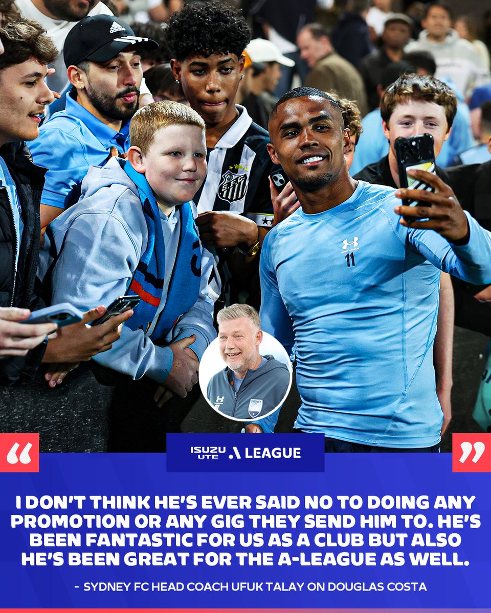 Seriously, what an addition Douglas Costa has been to the A-Leagues 🤩🙌

Everything Sydney FC asks - on and off the pitch - the Brazilian has delivered 👏

Catch the Sky Blues brilliant Brazilian at home this Saturday for a massive slash with Auckland FC. Get your tickets NOW: