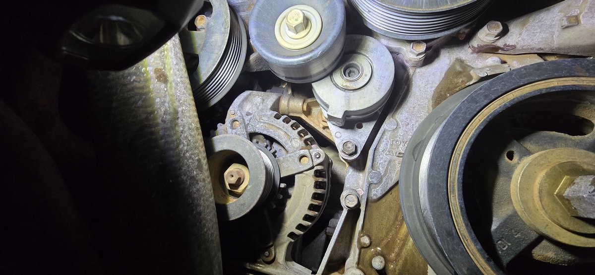 I'm a reluctant mechanic, lots of cursing as I'm attempting to replace the water pump on my 2007 Tundra