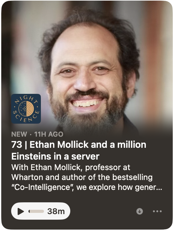 Itai Yanai (@itaiyanai) on Twitter photo How can we exploit AI's hallucinations to make us more creative by generating new connections and ideas?
We talk about it on this week's Night Science Podcast <a href="/nightsciencepod/">The Night Science Podcast</a> How can we exploit AI's hallucinations to make us more creative by generating new connections and ideas?
We talk about it on this week's Night Science Podcast <a href="/nightsciencepod/">The Night Science Podcast</a>