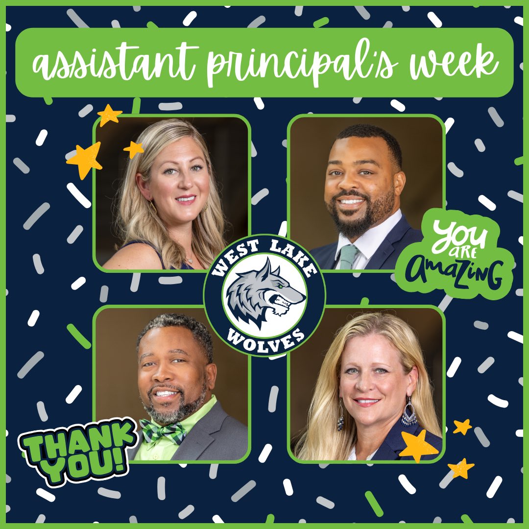 West Lake Middle School (@humbleisd_wlms) on Twitter photo Happy Assistant Principal’s Week! What can we say about our AP’s?…….They are Outstanding! We love our assistant principals…….#couldntdoitwithoutthem
<a href="/BodronDonnie/">Donnie Bodron</a> <a href="/kellycoxWLMS/">Dr. Kelly Cox</a> <a href="/MarvelousDnice/">Denise Smith</a> <a href="/DrWash_Leads/">Joey L. Washington</a> <a href="/HumbleISD/">Humble ISD</a> <a href="/ErickMartinjr1/">Erick Martin jr, M.ED</a> <a href="/HumbleISD_PL/">Humble ISD PL</a> Happy Assistant Principal’s Week! What can we say about our AP’s?…….They are Outstanding! We love our assistant principals…….#couldntdoitwithoutthem
<a href="/BodronDonnie/">Donnie Bodron</a> <a href="/kellycoxWLMS/">Dr. Kelly Cox</a> <a href="/MarvelousDnice/">Denise Smith</a> <a href="/DrWash_Leads/">Joey L. Washington</a> <a href="/HumbleISD/">Humble ISD</a> <a href="/ErickMartinjr1/">Erick Martin jr, M.ED</a> <a href="/HumbleISD_PL/">Humble ISD PL</a>