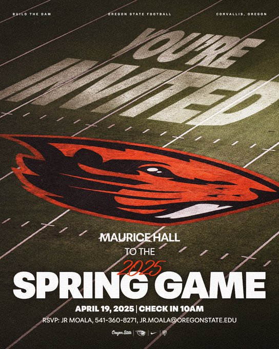 Maurice Hall (@mauricehall_8) on Twitter photo Thank you <a href="/BeaverFootball/">Oregon State Football</a> for the invitation. Ready to watch you guys ball out!!!! Thank you <a href="/BeaverFootball/">Oregon State Football</a> for the invitation. Ready to watch you guys ball out!!!!