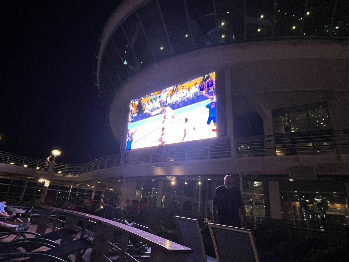 The ABSOLUTE worst way to watch a Championship game (LOL)!!!  Ma’am, I’ll take another Pina Colada!!