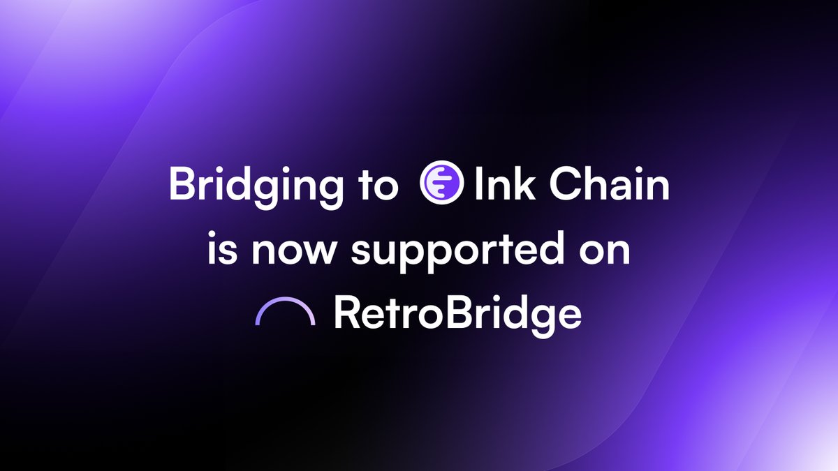 retro_bridge's tweet photo. Fresh Route Unlocked: @inkonchain is now supported!

🌉 RetroBridge users can now bridge directly to Ink

Ink is an Ethereum layer 2 blockchain, built on the OP Stack, designed to be the house of DeFi for the Superchain

👉 https://t.co/KOnNcvnedf https://t.co/so8HcCVUu7