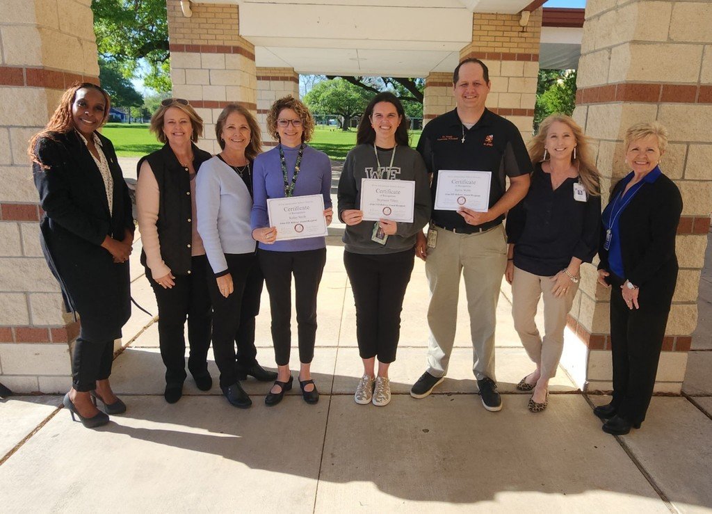 Congratulations to Alvin High School's Dr. Webb, Ms. Tillery, and Mrs. Smith for receiving the Alvin ISD Believes Award. We appreciate what you do for AHS! #JPND