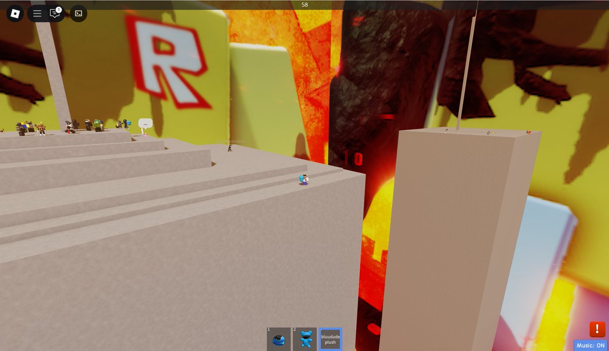 i joined a random bluudude game and they buildin the twin towers 😭😭