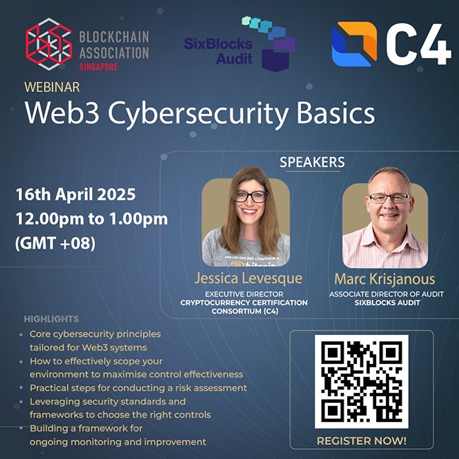 sg_blockchain's tweet image. CCSS Cryptocurrency Security Standard Exploration
Join us as two outstanding thought leaders from opposite ends of the world to deliver practical and actionable insights on how to secure Web3 systems in today’s complex threat landscape.
Register now at lu.ma/t6da2uhi