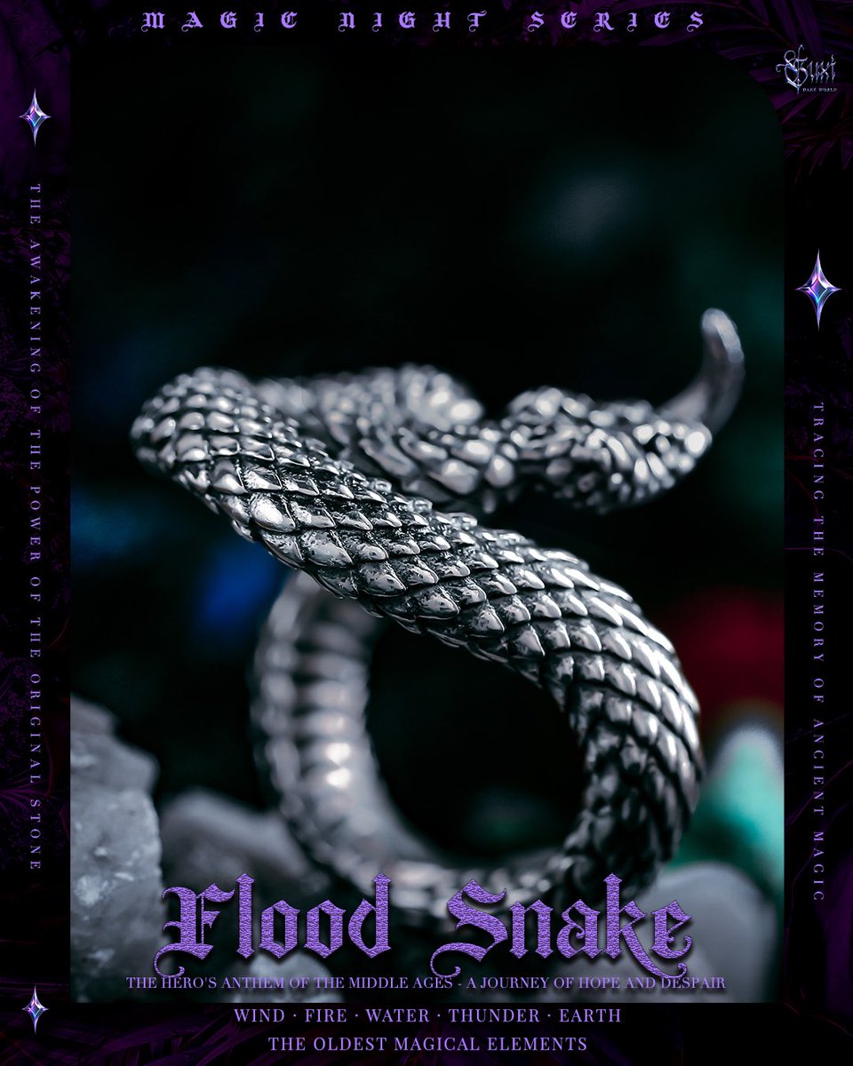 guxi_club's tweet image. Silver Serpent&apos;s Embrace

In a world of shadows and whispers, this serpent ring coils around the finger like a guardian of ancient secrets. Crafted in sterling silver, its winding form brings a sense of mystery and power.
#sterlingsilverring #snakering #personalizedring #GUXI