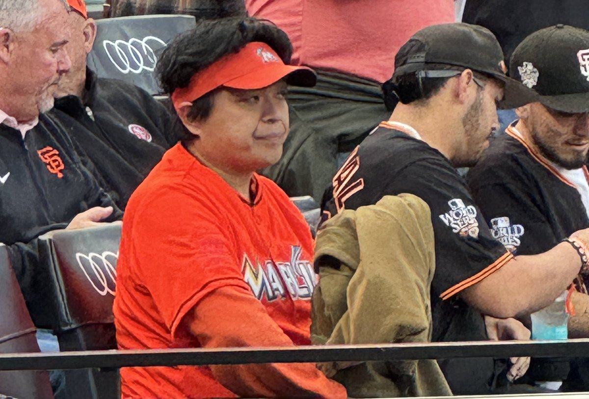 Schmitty (@talkin_schmit) on Twitter photo Wtf is the Japanese marlins man doing at @oracle?!? Giants are playing the Reds #fakeasianmarlinsman Next time bring us Alcantara! <a href="/marlins_man/">Marlins_Man</a> imposter alert!!! Wtf is the Japanese marlins man doing at @oracle?!? Giants are playing the Reds #fakeasianmarlinsman Next time bring us Alcantara! <a href="/marlins_man/">Marlins_Man</a> imposter alert!!!