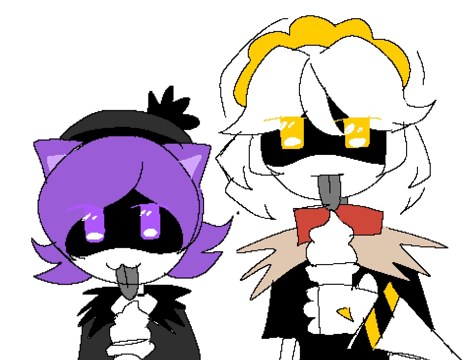 kawaiiuzichan's tweet image. "Uzi chan! Do you and V like to eat ice cream and hang out together?" -> Yes nya~ me and v-chan hang out ! uzichan.straw.page