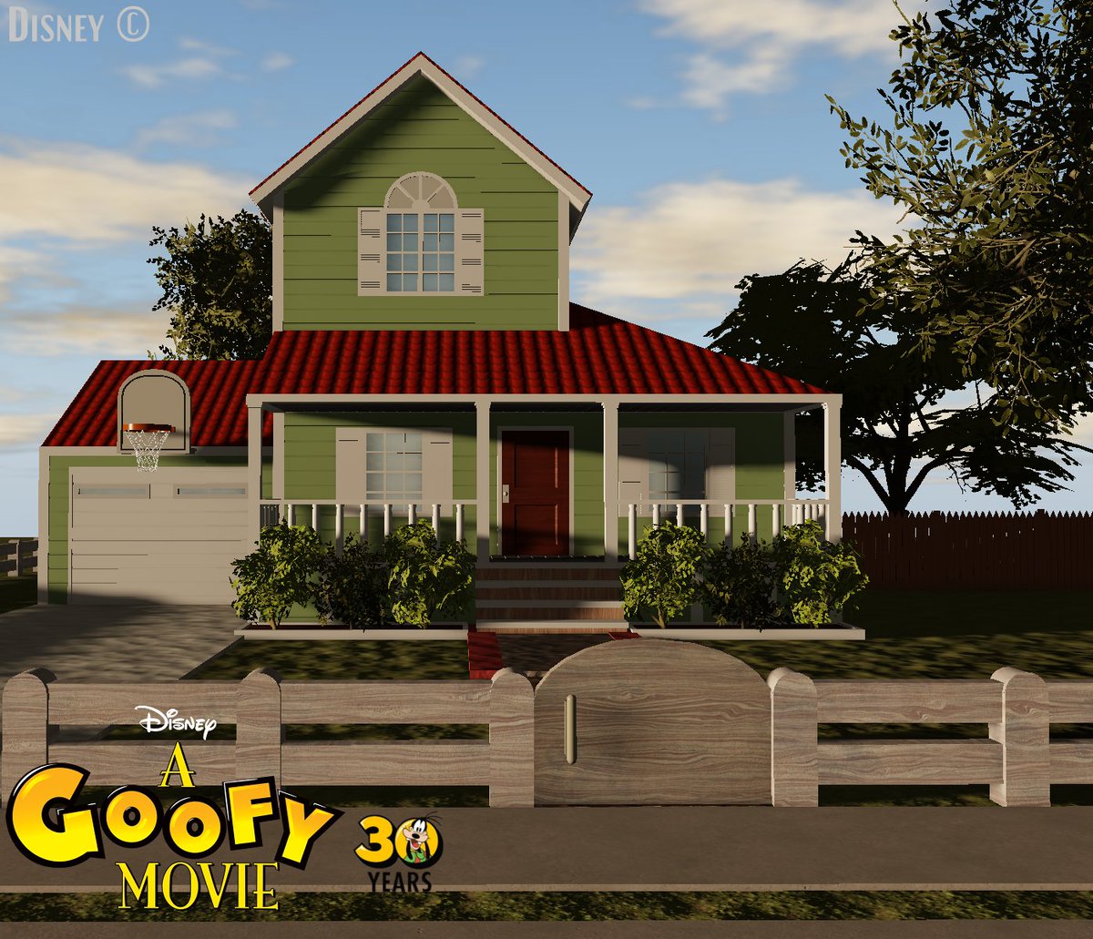 Gabriel08317444's tweet photo. #roblox / #RobloxDev / #house / #agoofymovie30th 
Hey dudes, take a look! I worked on for several hours as a tribute to 30th Anniversary of A Goofy Movie. I created a realistic version of Goofy's house and Roxanne's House! https://t.co/sGJk8pT2GL