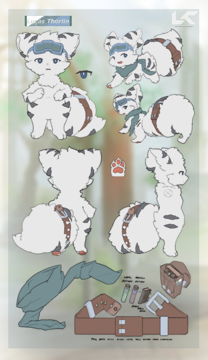 littucas's tweet image. Hi there my main oc Lucas, a flutty catto with big tail.
and Moffulu, toyhou.se/6365254.
I'd like to share their ref sheet and hope you like their journey.
Giftart or art-trade is most welcomed~
In addition I draw Pokemon, Arknights and Ori fanart.
Thx for reading intro.