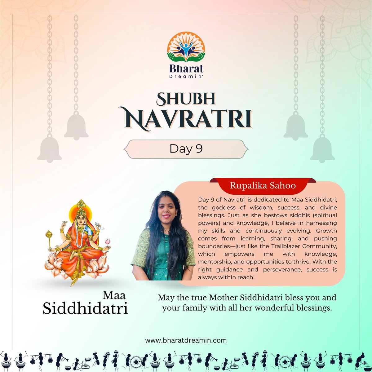 Bharat Dreamin (@bharatdreamin) on Twitter photo 🌸 Shubh Navratri - Day 9 🌸
Honoring Maa Siddhidatri, goddess of wisdom & success.
🙏 May her blessings inspire growth, knowledge, & upliftment.
As <a href="/Rupalika_Sfdc/">Rupalika Sahoo</a> said, success comes through learning & guidance.
#BharatDreamin #TrailblazerCommunity #Salesforce 🌸 Shubh Navratri - Day 9 🌸
Honoring Maa Siddhidatri, goddess of wisdom & success.
🙏 May her blessings inspire growth, knowledge, & upliftment.
As <a href="/Rupalika_Sfdc/">Rupalika Sahoo</a> said, success comes through learning & guidance.
#BharatDreamin #TrailblazerCommunity #Salesforce