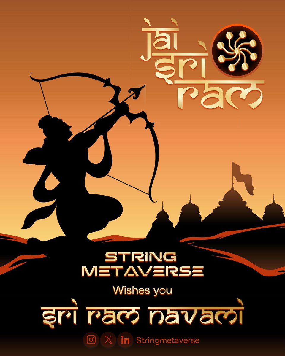 StringMetaverse's tweet image. Ram Navami is a reminder that no matter what, good always prevails evil. May Lord Rama bless you with strength, courage, and wisdom. Happy Sri Ram Navami!

#jaisriram🙏 #stringmetaverse