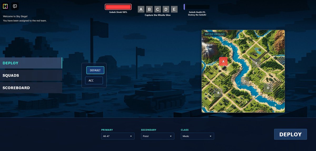 A little over 20 hours into Game Jam 2 on <a href="/hytopia/"></a> and all of my core gameplay logic is DONE. Now for a LOT of polish. Been working on my deploy UI tonight - getting tired so will have to finish tomorrow. 

Excited to get this game looking (and sounding) great!