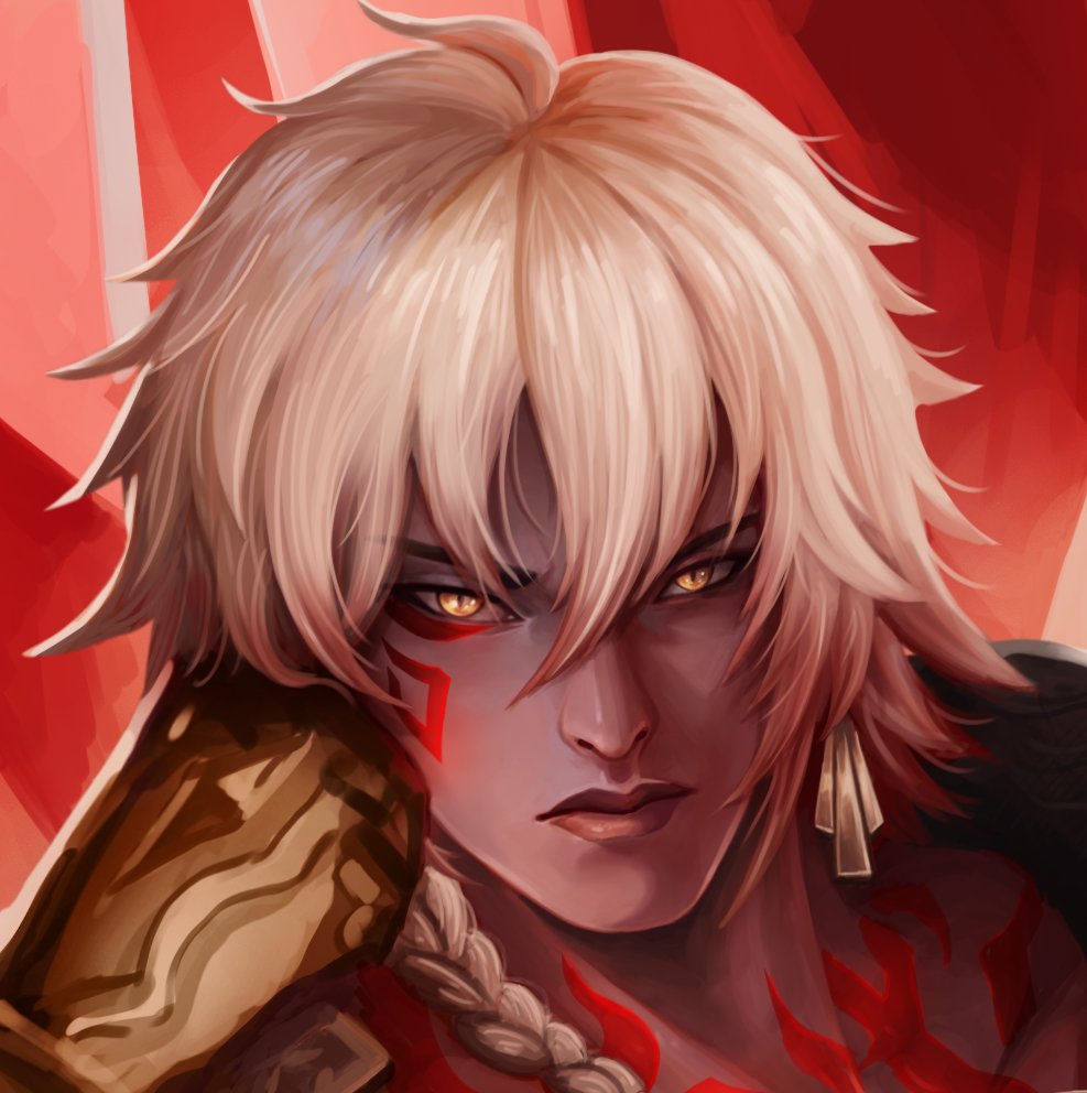 CasPcaso's tweet photo. Mydei's head rendering progress #hsr #HonkaiStarRail #Mydei #hsrfanart #fanart #rkgk #WIP  #closeup https://t.co/960yoEXoVu