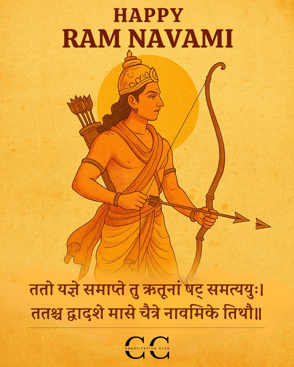 After the completion of the sacrifice (performed by King Dasharatha), six seasons passed. Then, in the twelfth month following that period, which was the month of Chaitra, on the ninth day(Referred for the birth of Lord Ram)...

Wishing everyone a very Happy Ramnavami.
#Ramnavami