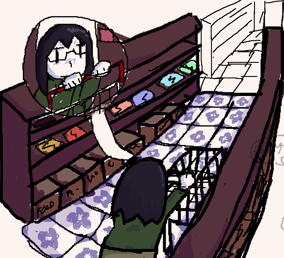 blogpaje's tweet photo. unfinished "supermarket" drawing https://t.co/vWvTBube2N