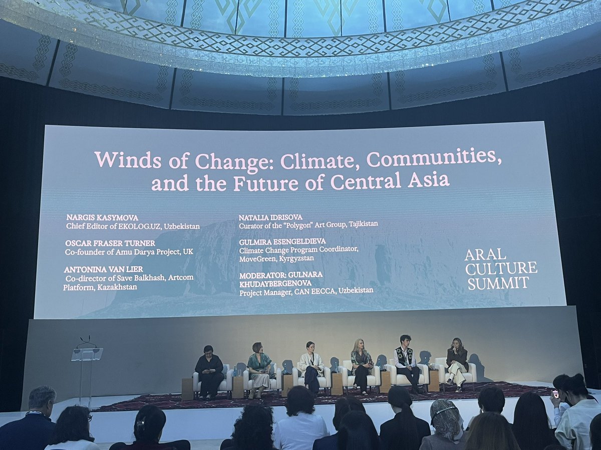 This is arguably the most important session at this weekend’s Aral Culture Summit in Nukus. Great to see Oscar Fraser Turner of Project Amu Darya on the panel.