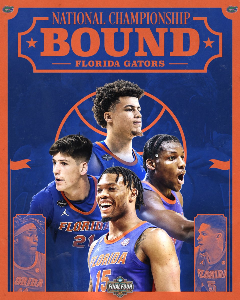 NCAA Men's Final Four (@mfinalfour) on Twitter photo IT’S (ONCE AGAIN) GREAT TO BE A FLORIDA GATOR 🐊😤
<a href="/GatorsMBK/">Florida Gators Men’s Basketball</a> will play in the #NationalChampionship after beating Auburn, 79-73.
#MFinalFour IT’S (ONCE AGAIN) GREAT TO BE A FLORIDA GATOR 🐊😤
<a href="/GatorsMBK/">Florida Gators Men’s Basketball</a> will play in the #NationalChampionship after beating Auburn, 79-73.
#MFinalFour