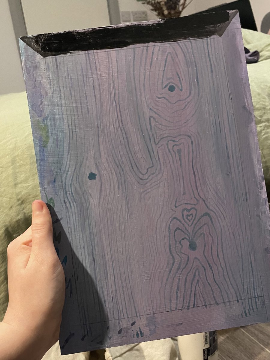 And yes, I did think I’d drive myself mad painting wood grain from scratch .. 
#artlife