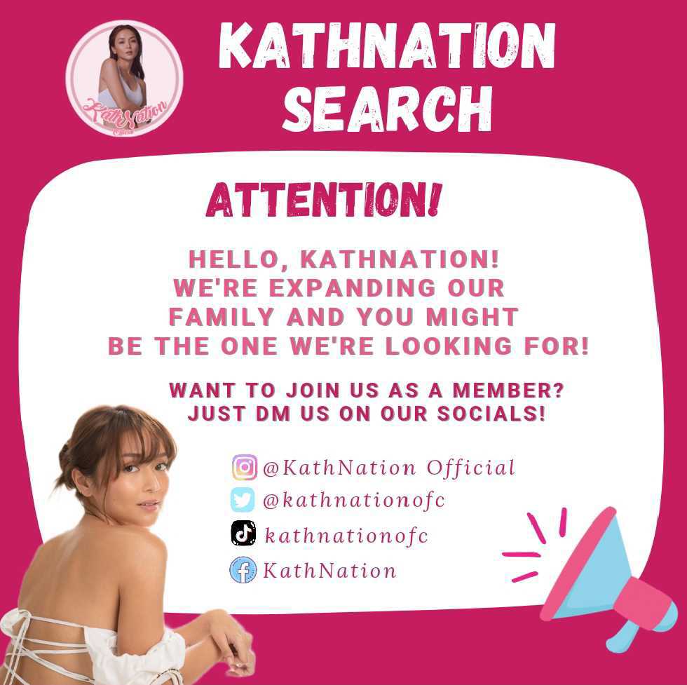 KathNationOFC's tweet photo. Nations! 

We're expanding our family and you might be the one we're looking for! 

Want to be part of our family? Just direct message us in any of our social media accounts! 

#KathrynBernardo #Kathryn #KCMB #KathrynB #KathrynInHerEra #KathBernardo #KathNation https://t.co/e3smQBGbrN
