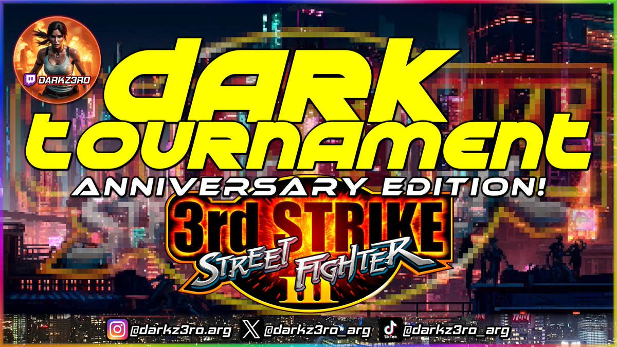 darkz3ro_arg's tweet photo. 🔥Se viene el #1 DARK TOURNAMENT Edición Aniversario en SFIII 3rd STRIKE!

🤑Pozo inicial de USD 50* + total recaudado
👉Solo por invitación!

💖Sígueme, suscríbete!

#fighting #fightinggames #arcade #streamer #twitchstreamer #gamer #esports #twitch #3rdstrike #sfiii3rdstrike https://t.co/R6iDZorn7o