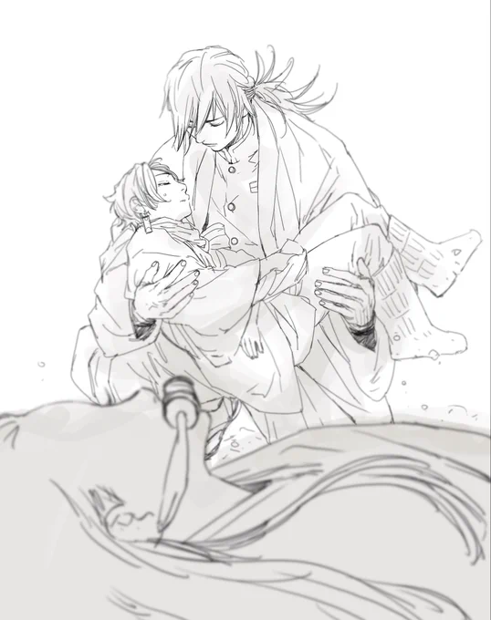 #ひらいて赤ブー 

👹滅の🗡️
冨🌊義🌊×竈🎴炭🎴郎 
「水のせせらぎ、陽たまりの匂い」

引き続きの開催よろしくお願いします🙏 