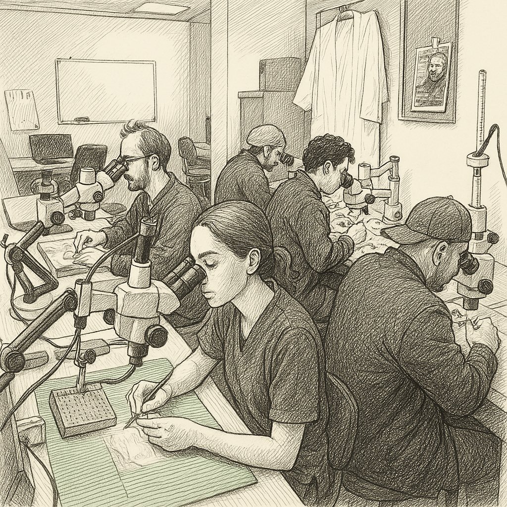 Practicing the craft of #microsurgery!
Ghibli idea by <a href="/MarencoLina/">Lina Marenco-Hillembrand, MD</a> <a href="/IowaNeurosurg/">University of Iowa Neurosurgery</a>