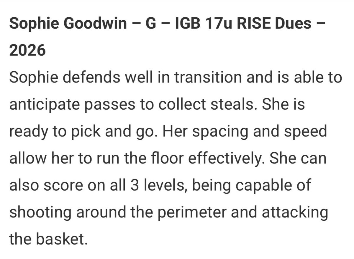 Thank you <a href="/JrAllStarIN/">Indiana Jr. All-Star GBB</a>! 
<a href="/IGB17URISEDUES/">IGB 17U Rise Dues</a> <a href="/IGB_Hoops_News/">𝑰𝑮𝑩 𝑵𝒆𝒘𝒔</a> <a href="/GbballLapel/">Lapel Girls Basketball</a>