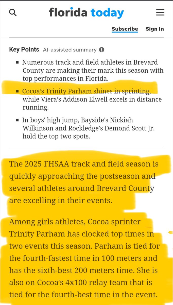 Trinty has had an exceptional season, showcasing remarkable performances during both indoor and outdoor competitions. Her achievements have caught the attention of several universities, and she has received offers from BCU and FAU. Her next OV will be at USF this week. 🐅Pride!