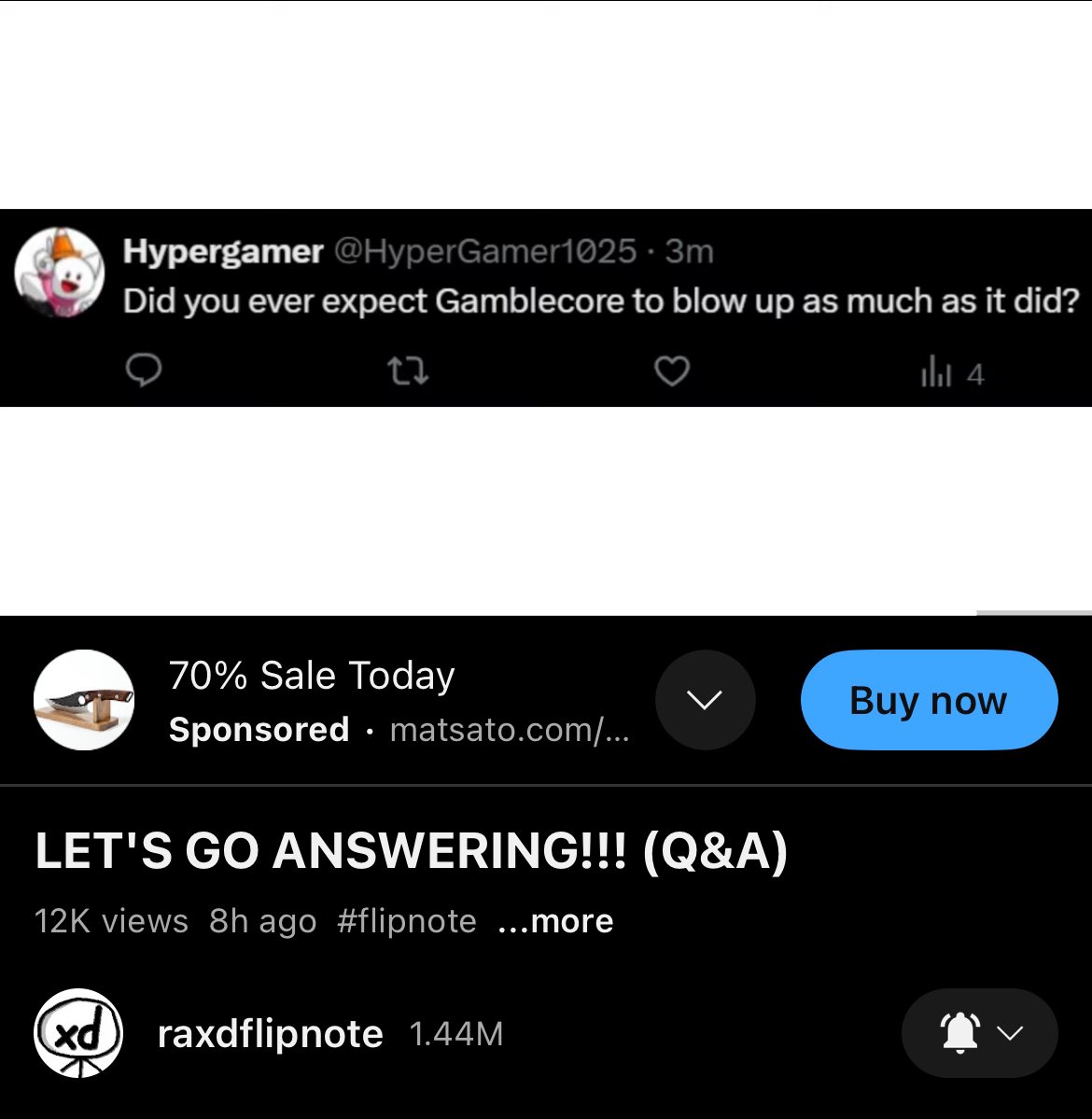 HyperGamer1025's tweet image. My proudest achievement on the internet. Thank you for answering the question @raxdflipnote