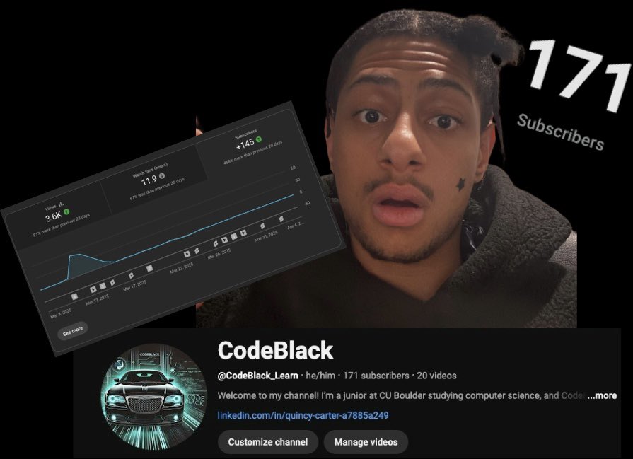 QuinCBlog's tweet image. One Month on YouTube CodeBlack...
youtu.be/c3kb8UBr8J8