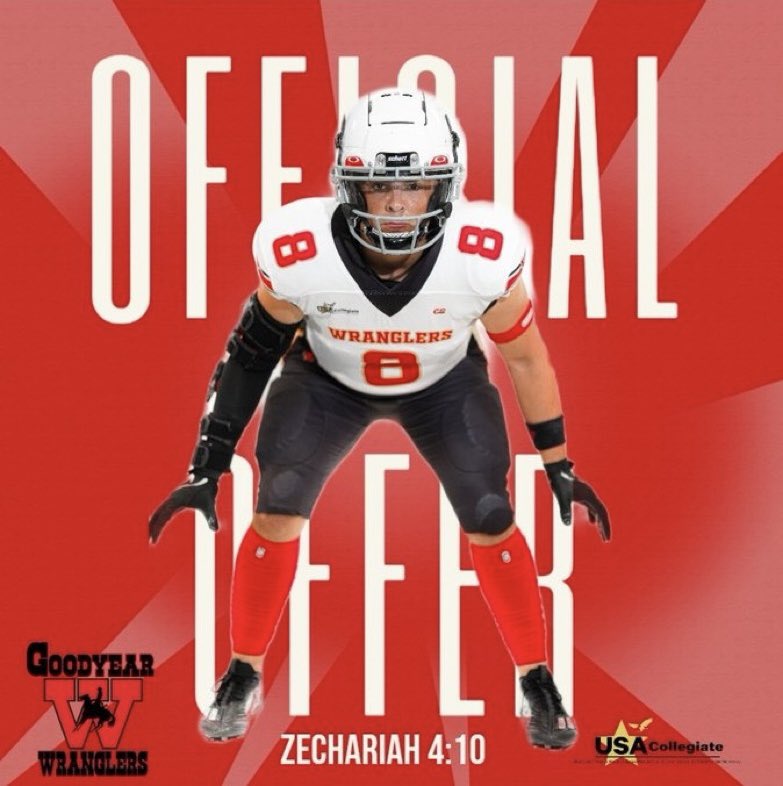 After a great conversation with <a href="/CoachFunch/">Paul Funches</a>, I’m blessed and grateful to say I have received my third offer to compete at the next level! #AGTG #Jesusisking <a href="/GY_WRANGLERS/">Goodyear Wranglers</a>