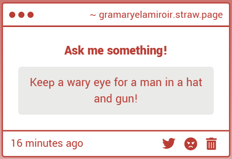 inverlassa's tweet photo. Hm? A gun? 

I haven't seen any suspicious characters as of late. https://t.co/6QYHjb2wtQ