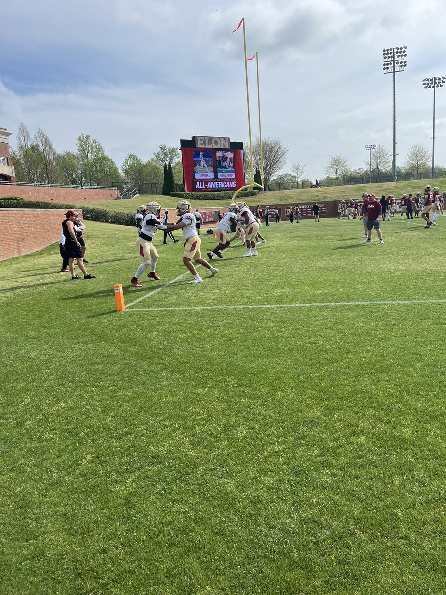 Had a great time watching the spring scrimmage at Elon today! <a href="/CappsHal/">Hal Capps</a> <a href="/Coach_Stad/">Alex Stadler</a> <a href="/ElonFootball/">Elon Football</a>