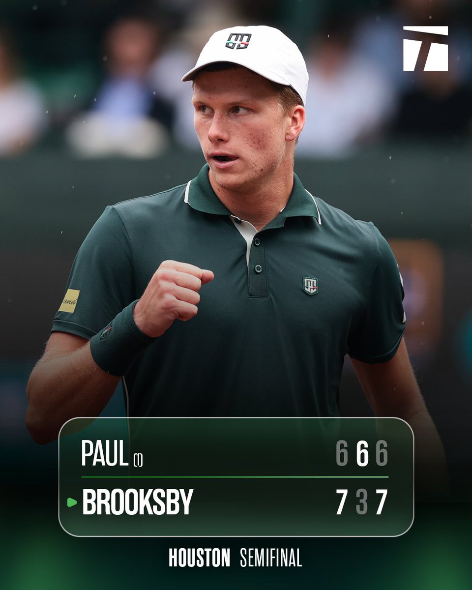 TennisChannel's tweet image. Brooksby gets his first win over Paul and clinches the Houston final 💪

#USClay