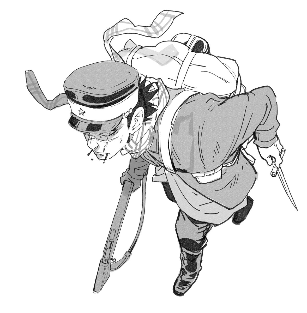 久しぶりに杉元描いた。
