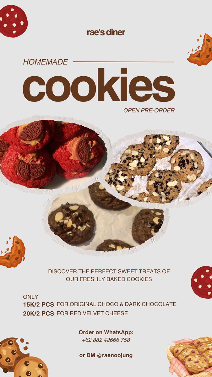 delunartie's tweet photo. [makassar only] bantu viralin usaha aku dong gaes hehe thank you bgt 🥰 untuk pecinta soft cookies area makassar yang lagi nyari affordable but delicious soft cookies, aku lagi jalanin bisnis order online guys dan delivery-nya juga aku yang anterin hehe

DELIVERY SELASA YAA!!! 💓 https://t.co/rEjblr9Wbg