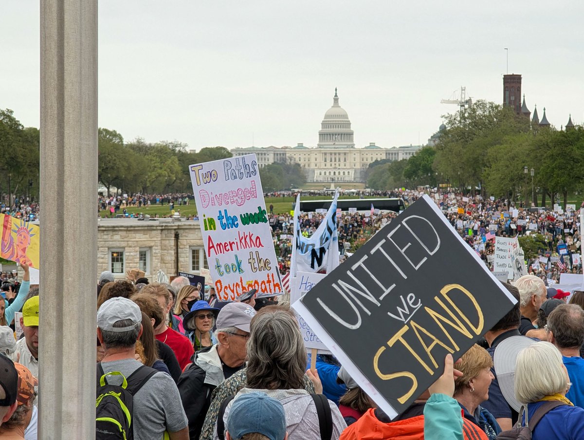 This is what a peaceful protest a the U.S. Capitol looks like.