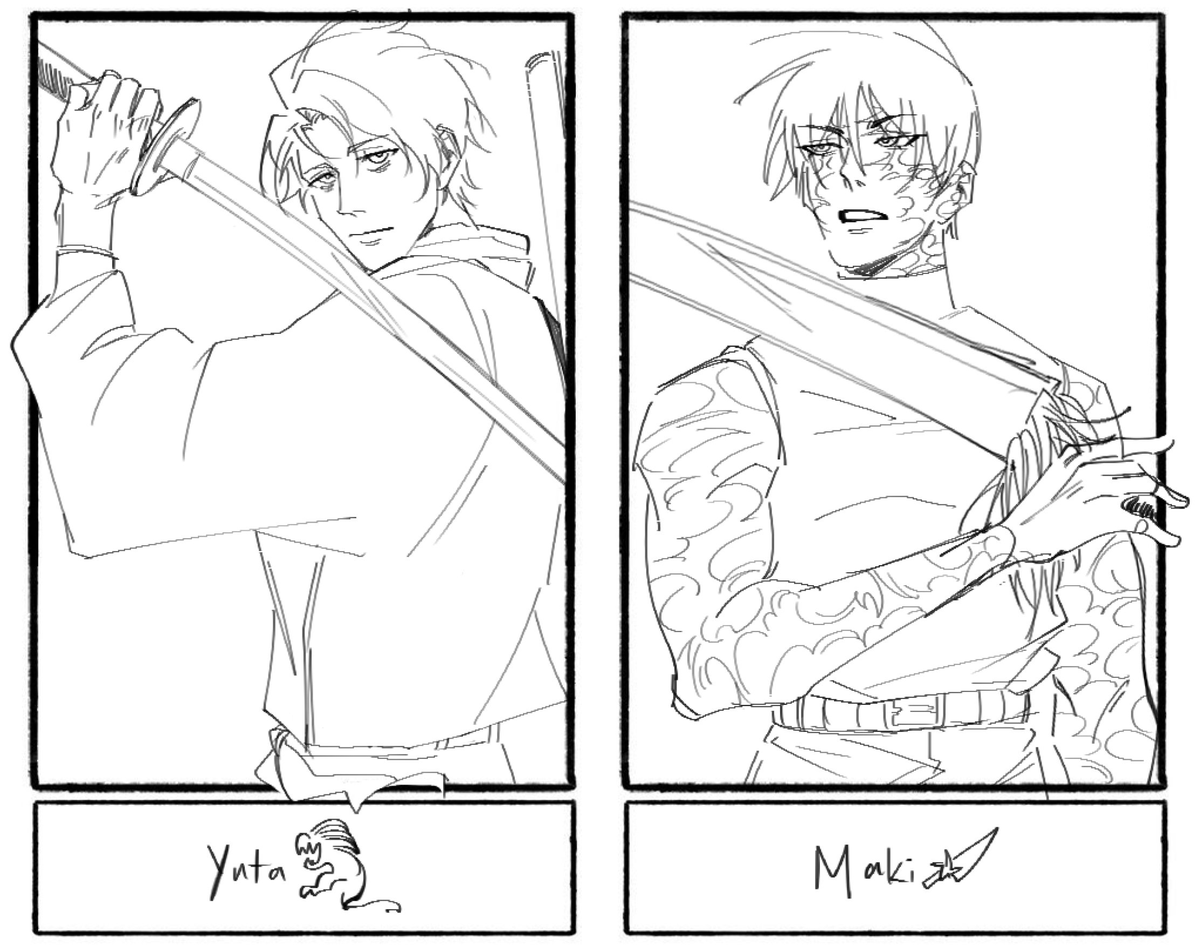 "Other than Toji and Sukuna, who else do you like in jjk ^_^ lov ur art" -> i somehow havent drawn todo yet but yuta maki todo and hakari right after