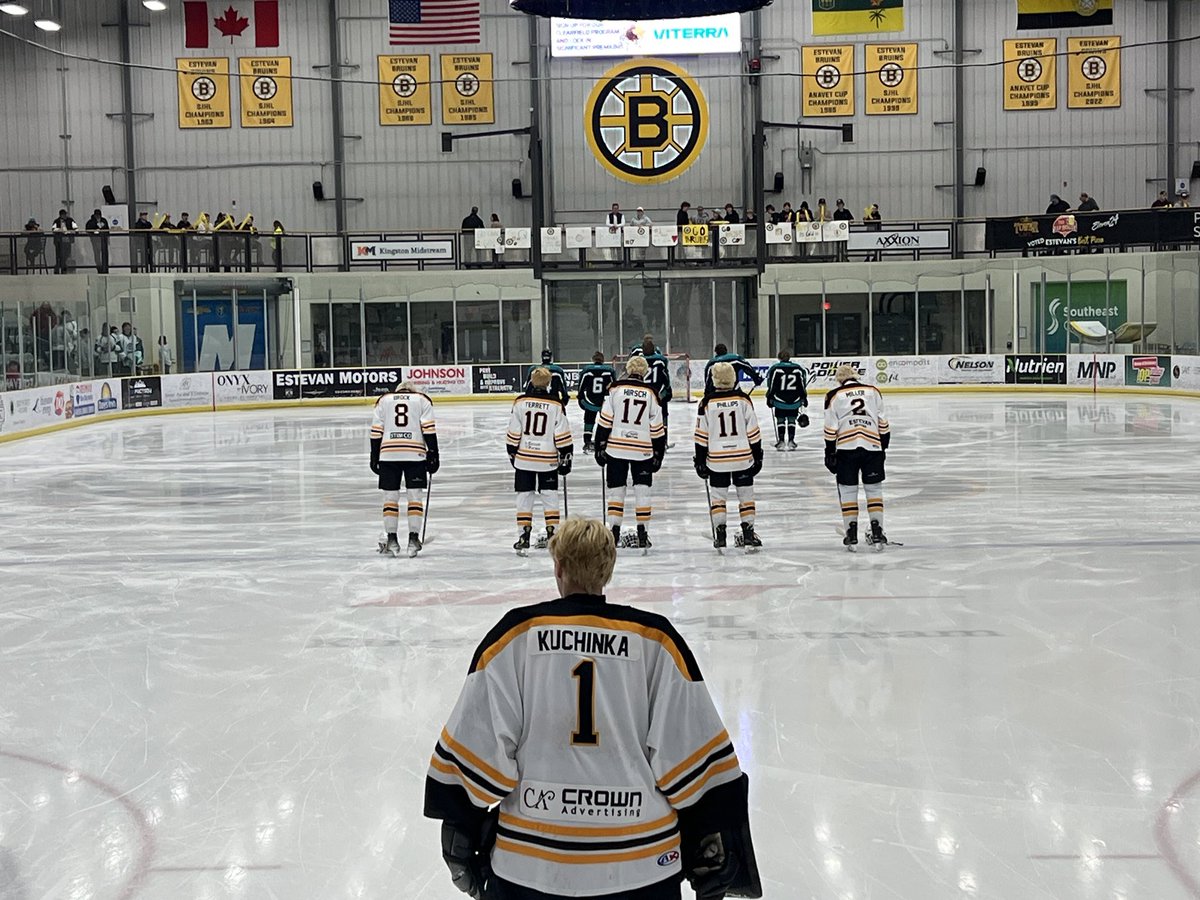 Starting Line Up

Forwards - Phillips &amp; Terrett
Centre - Hirsch
Defence - Brock &amp; Miller
Goalie - Kuchinka