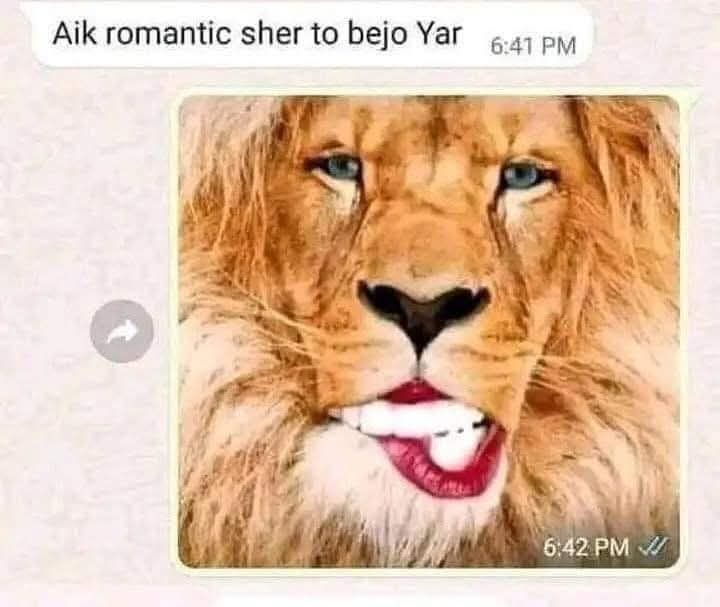 Jab friend ko shair baij nay ko kahi 😂
𝘏𝘢𝘥 𝘩𝘢 𝘸𝘦𝘴𝘦🤣