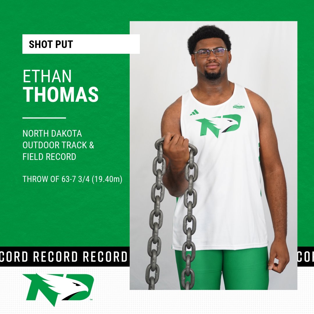 🚨 SCHOOL RECORD! 🚨

Ethan Thomas wins the shot put 👑 in the elite section at the Triton Invitational and obliterates the school record! He shattered the record of Chris Evenson, who set it at 58-10 (17.93m) at the 2021 Mizzou Spring Opener!

#LGH | #RecordBreakingHawk