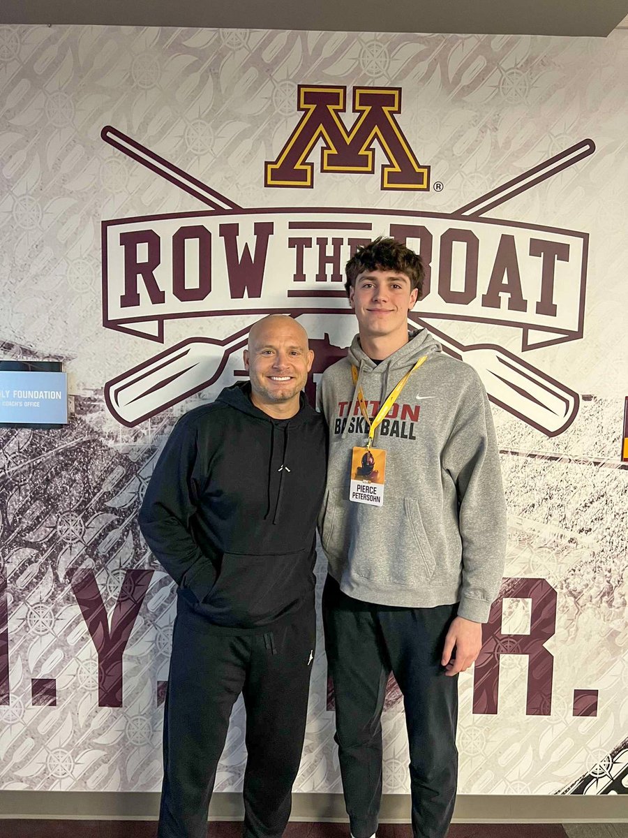Pierce Petersohn (2026) (@piercepetersohn) on Twitter photo I had an awesome time today <a href="/GopherFootball/">Minnesota Football</a>!
<a href="/Coach_Fleck/">P.J. Fleck</a> <a href="/marianosori_/">Mariano Sori-Marin</a> <a href="/Coach_DCollins/">Danny Collins</a> <a href="/CoachKaneGopher/">Kevin Kane</a> I had an awesome time today <a href="/GopherFootball/">Minnesota Football</a>!
<a href="/Coach_Fleck/">P.J. Fleck</a> <a href="/marianosori_/">Mariano Sori-Marin</a> <a href="/Coach_DCollins/">Danny Collins</a> <a href="/CoachKaneGopher/">Kevin Kane</a>