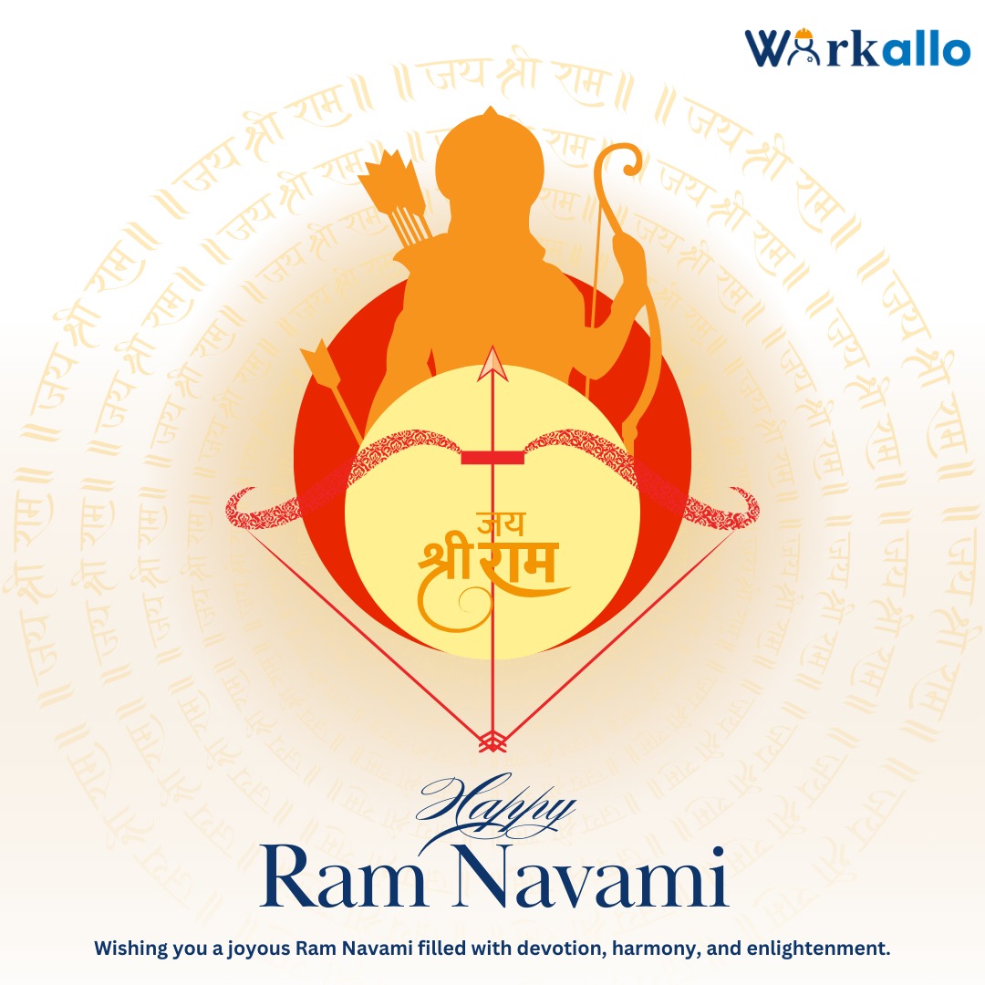 workallo's tweet photo. 🌞 Happy Ram Navami from Work Allo! 🌞

Let’s celebrate the birth of Lord Ram, the embodiment of truth, virtue, and valor💫. 🙏

🕉️ Jai Shri Ram!

👉 Download now:https://t.co/yW0pr3cM2S
👉 Visit Us:- https://t.co/5YKO4wlQsY

#RamNavami #JaiShriRam #WorkAllo #RamNavami2025 https://t.co/Dnruleg1qc