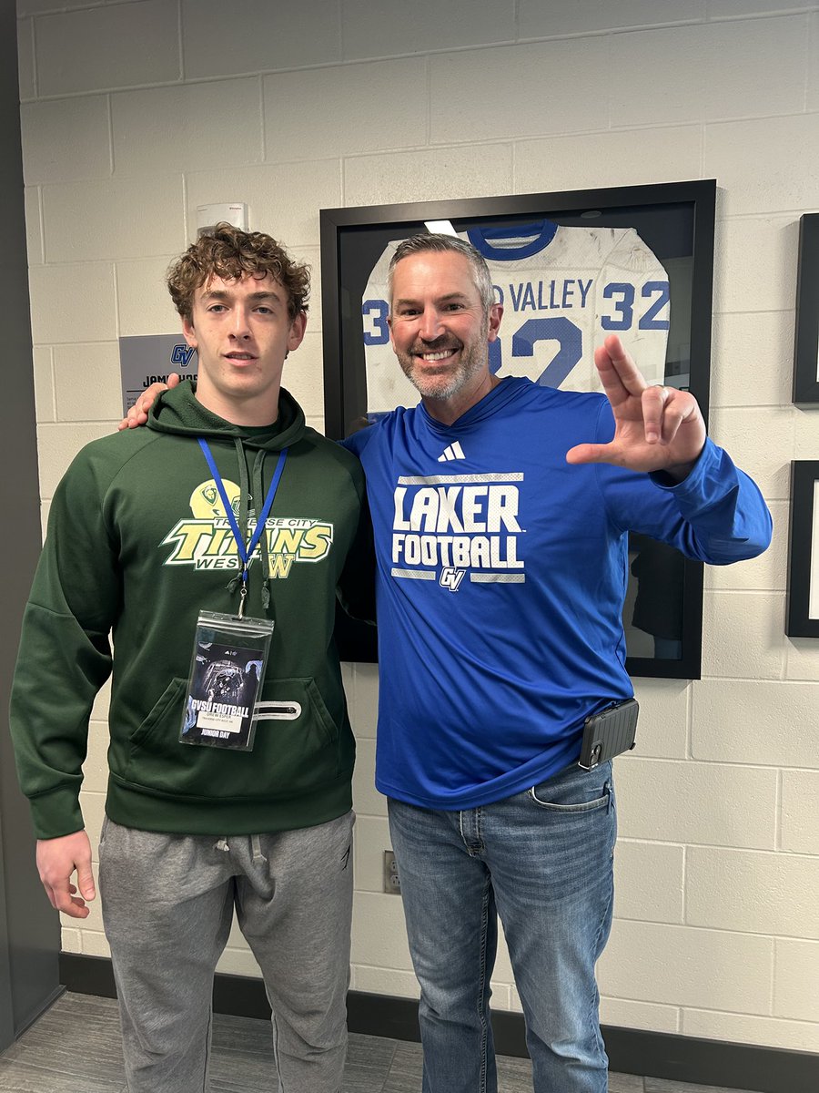 Drew Esper (@drewesper) on Twitter photo Thanks to GVSU for having me down for Junior Day! It was great to learn about the program!
<a href="/CoachPostmaGV/">Nick Postma</a> <a href="/CoachWooster/">Scott Wooster</a> <a href="/CoachLouisGVSU/">Jim Louis</a> <a href="/CoachWagner31/">Coach Wagner</a> <a href="/TCWestTitanFB/">Traverse City West Titan Football</a> <a href="/AllenTrieu/">Allen Trieu</a> <a href="/adamgorney/">Adam Gorney</a> <a href="/ChadSimmons_/">ChadSimmons</a> <a href="/GregSmithRivals/">Greg Smith</a> <a href="/BrianDohn247/">BrianDohn247</a> @SWiltfong <a href="/TheD_Zone/">The D Zone</a> <a href="/svlsports/">Saginaw Valley League</a> <a href="/247Sports/">247Sports</a> Thanks to GVSU for having me down for Junior Day! It was great to learn about the program!
<a href="/CoachPostmaGV/">Nick Postma</a> <a href="/CoachWooster/">Scott Wooster</a> <a href="/CoachLouisGVSU/">Jim Louis</a> <a href="/CoachWagner31/">Coach Wagner</a> <a href="/TCWestTitanFB/">Traverse City West Titan Football</a> <a href="/AllenTrieu/">Allen Trieu</a> <a href="/adamgorney/">Adam Gorney</a> <a href="/ChadSimmons_/">ChadSimmons</a> <a href="/GregSmithRivals/">Greg Smith</a> <a href="/BrianDohn247/">BrianDohn247</a> @SWiltfong <a href="/TheD_Zone/">The D Zone</a> <a href="/svlsports/">Saginaw Valley League</a> <a href="/247Sports/">247Sports</a>