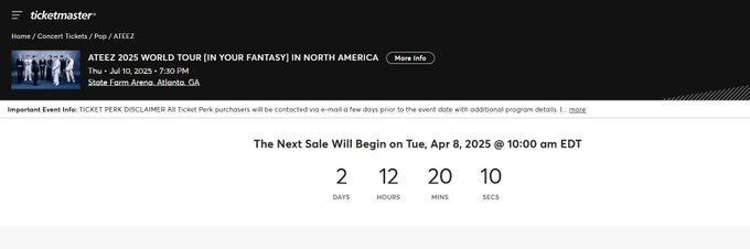 gustereee's tweet photo. @ATEEZofficial I dont know how else to get error shown to you all but the arena for the Atlanta show is incorrect on the AXS website. 
AXS 웹사이트에 올라온 애틀랜타 공연의 공연장이 잘못 표기되어 있는데, 이 오류를 어디에 보고해야 할지 모르겠어요. https://t.co/mW47bzKRqp