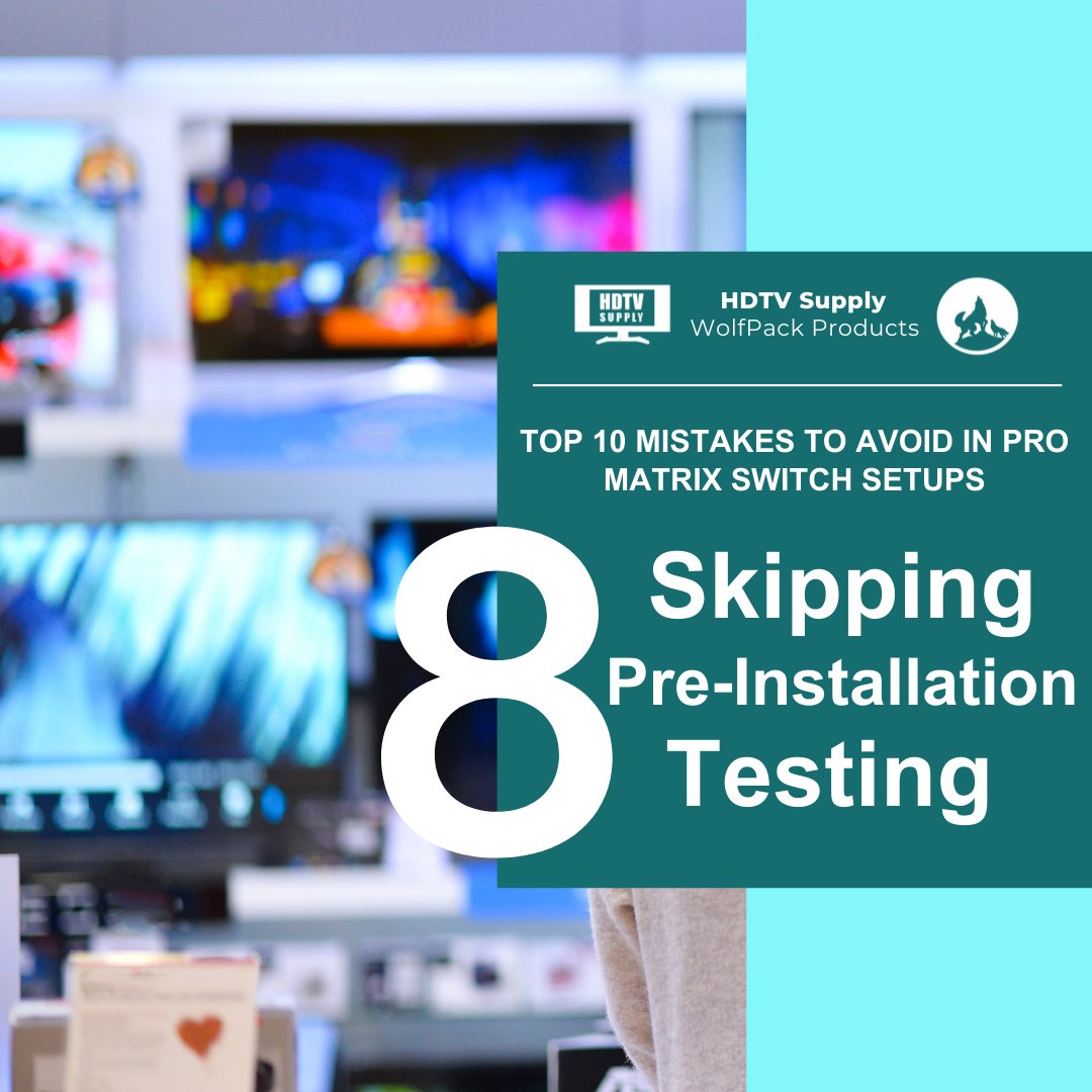 HDTVSupply's tweet image. Skipping Pre-Installation Testing – Test all connections beforehand to prevent setup delays. Remember, it&apos;s better to set it up right than troubleshoot all night!

#MatrixSwitchSetup #ProAVSolutions #WolfPack #HDTVSupply #AVTechnology