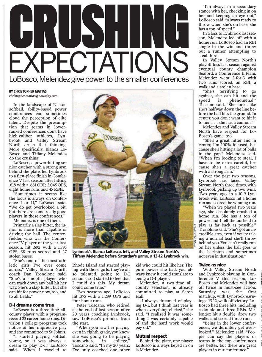 Thank You Newsday for including me in LI HS Top 100 and this thoughtful article. So excited for my future !! 🦉🥎💪🔥<a href="/NewsdayHSsports/">Newsday HS sports</a> <a href="/Gregg_Sarra/">Gregg Sarra</a> <a href="/chrxs_matias/">Christopher Matias</a> <a href="/MattLinds19/">Matt Lindsay</a> <a href="/nysswa/">NYSSWA</a> <a href="/NYSPHSAA/">NYSPHSAA</a> <a href="/coachrizz5/">coachrizz</a> <a href="/CoachCrowell8/">Sean Crowell</a> <a href="/StJohnsSoftball/">St. John's Softball</a> <a href="/thunderjam134/">dave lotti</a> <a href="/Frank_Lieto/">Frank Lieto</a> <a href="/LottiRhode/">Rhode Island Thunder 18U National-Lotti</a>